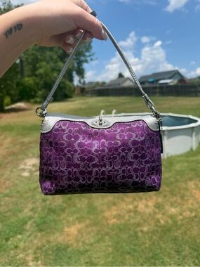 Coach Lurex Purple Turnlock
